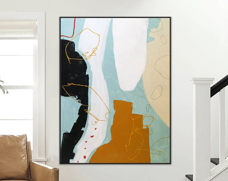 Modern Original Abstract Expressionist Acrylic Painting, Minimal Calm and Peaceful Canvas Wall Art | Irrationality