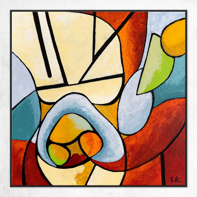 Original Expressionist Abstract Acrylic Painting, Colorful Large Modern Canvas Wall Art with Vibrant Colors | Still