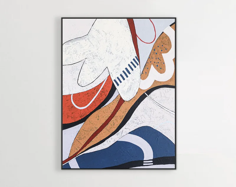 Capturing Melody in Large Abstract Original Acrylic Painting, Artistic Contemporary Modern Colorful Canvas Wall Art | Song