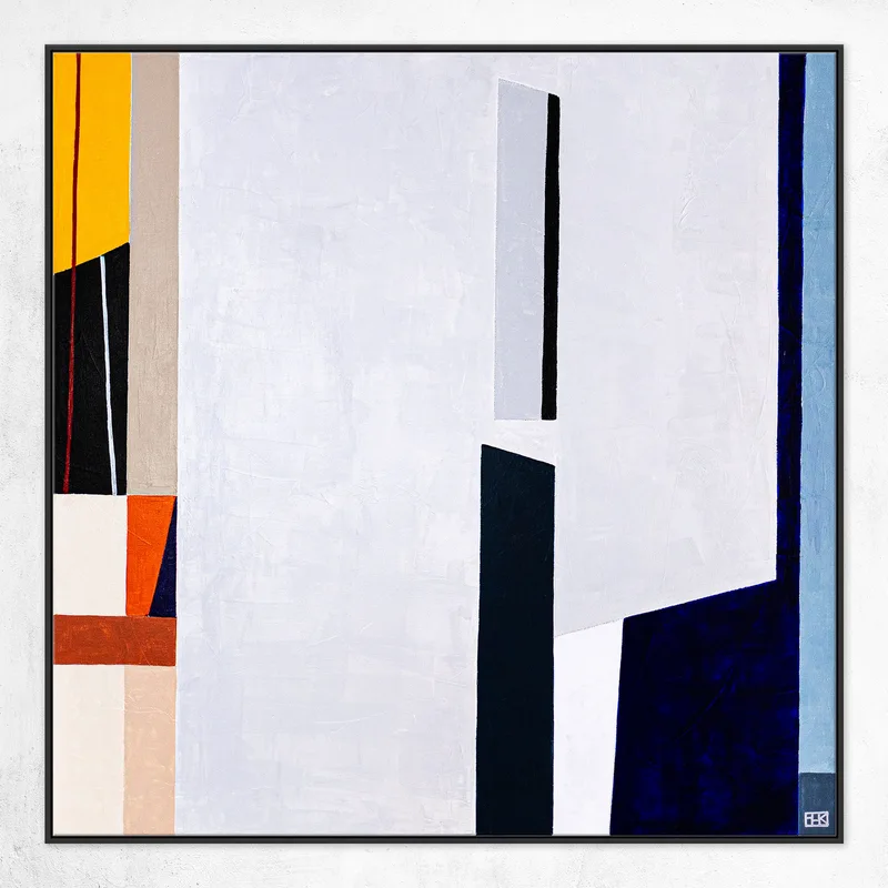 Original Abstract Paintings of Simple Composition, Geometric Minimalism Modern Canvas Wall Art | Komp