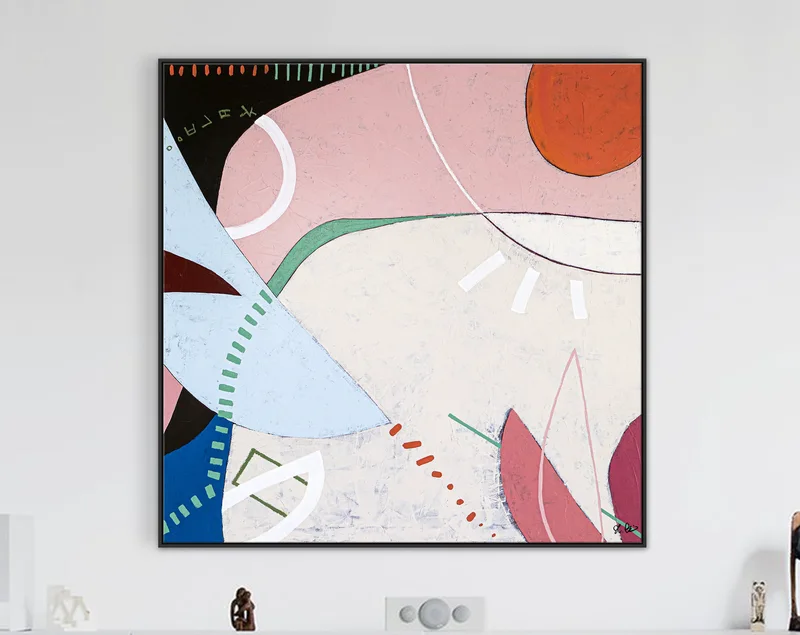 Modern Abstract Original Painting, Captivating Symphony of Colors and Curves in Canvas Wall Art | Mond