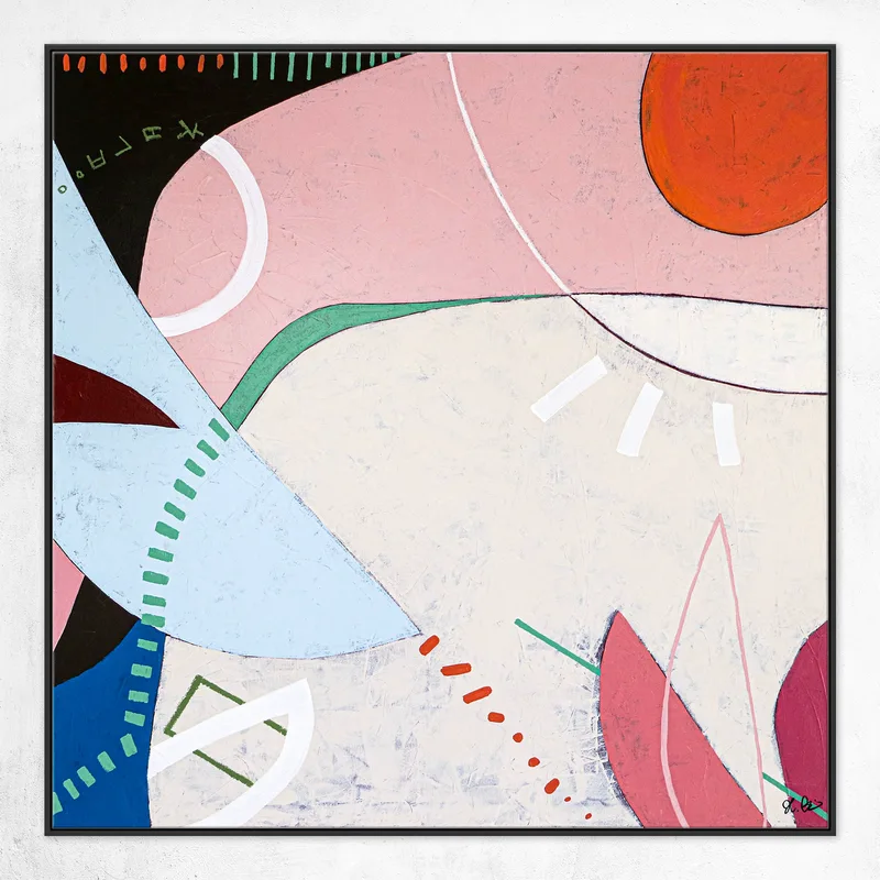 Modern Abstract Original Painting, Captivating Symphony of Colors and Curves in Canvas Wall Art | Mond