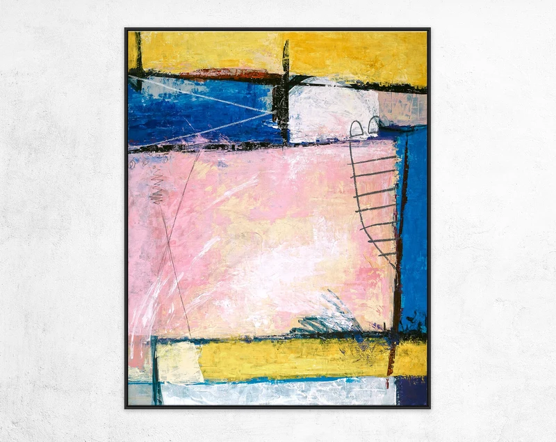 Colorful Original Modern Abstract Acrylic Painting, Large Canvas Wall Art, Offering a Vibrant Journey through Time | Hope