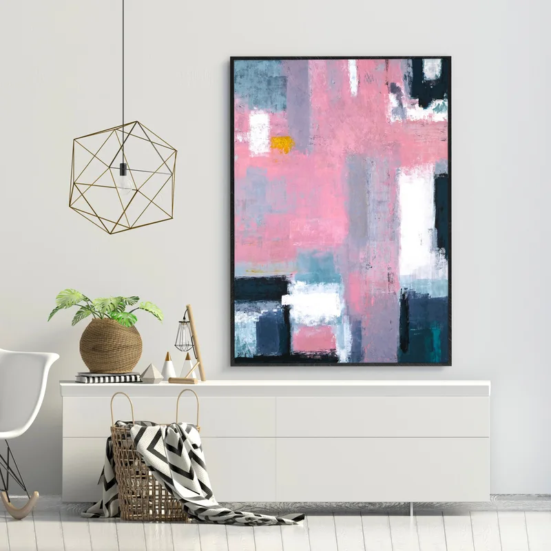 Modern Abstract Original Acrylic Painting Emphasizing the Ambiguity of Boundaries, Large Canvas Wall Art | Compassion