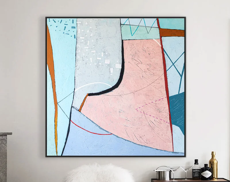 Fantastic Journey Through Delightful Large Abstract Original Acrylic Painting, Contemporary Modern Canvas Wall Art | Ludens