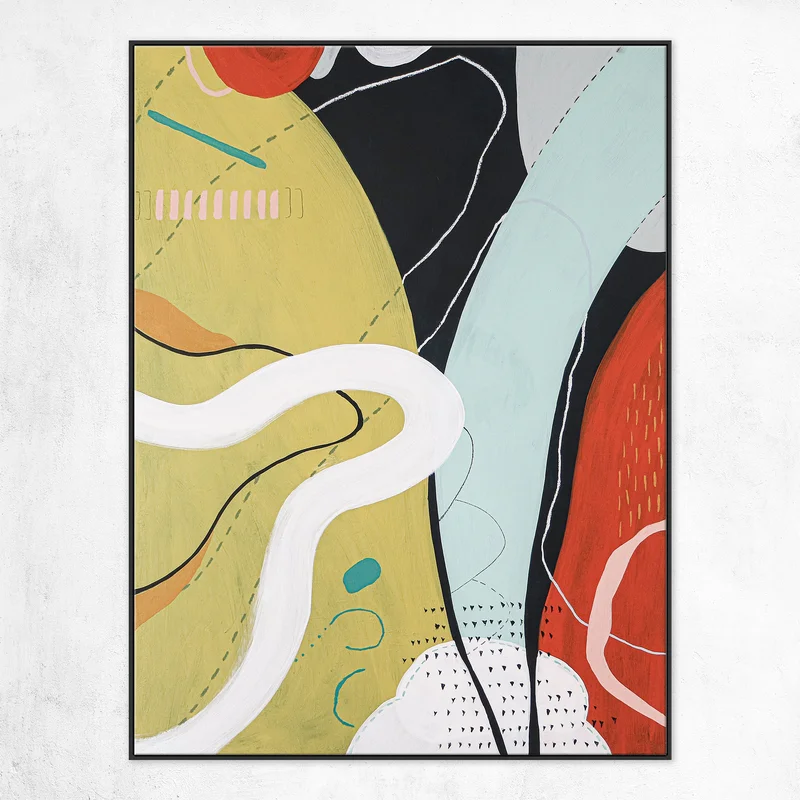 Unveiling an Old Story Through Modern Original Abstract Acrylic Painting, Contemporary Colorful Canvas Wall Art | Iyagi