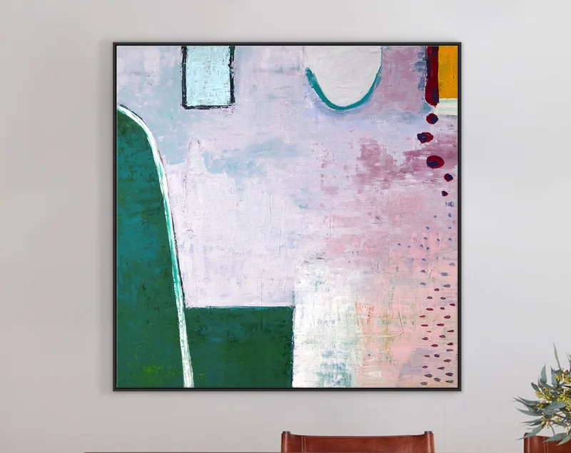 Minimalist Acrylic Abstract Original Painting, Large Colorful Canvas Art captivating aesthetic experience | Purple sprinkle