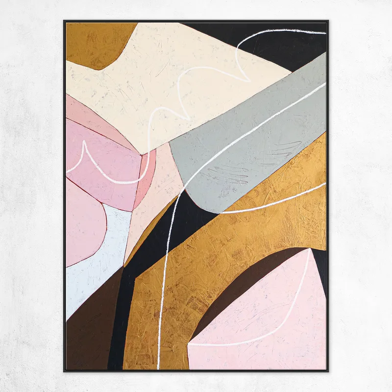 Captivating Original Abstract Acrylic Painting of Opulence and Tranquility, Large Modern Canvas Wall Art with Acrylic - Lux