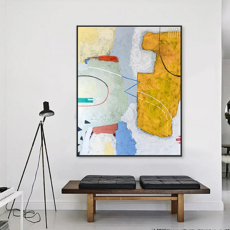 Large Original Abstract Acrylic Painting, Modern Contemporary Canvas Wall Art of Pastel Journey Away from Reality | Travelogues