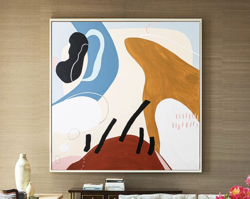 Embodying the Melody in Large Modern Abstract Original Acrylic Painting, Contemporary Canvas Wall Art | Kaya