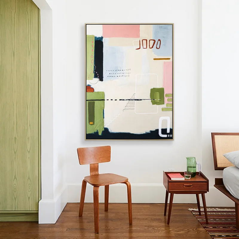 Poetic Symphony of Large Abstract Original Acrylic Painting, Contemporary Modern Colorful Canvas Wall Art | Carmen