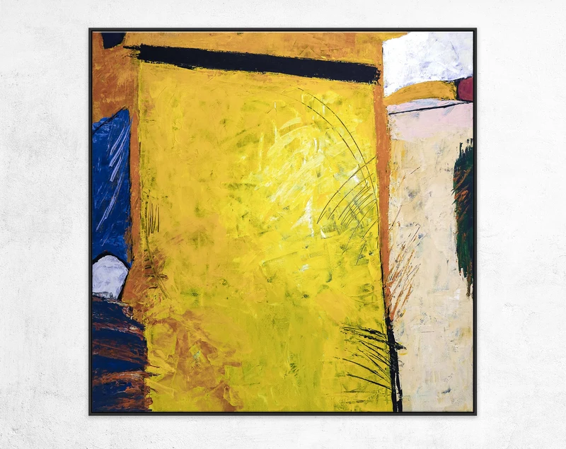 Vibrant California-Inspired Large Abstract Acrylic Original Painting, Playful & Yellow Canvas Wall Art | Sunshine