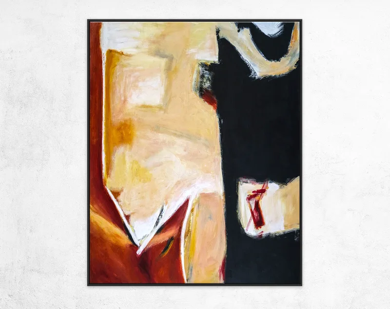Red & Black in Modern Abstract Original Painting, Expressionist  Large Acrylic Canvas Wall Art | In that manner