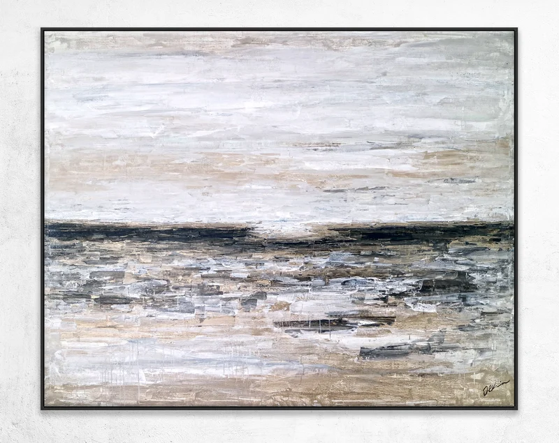 Impressionism & Abstract Expressionist Modern Abstract Original Acrylic Painting, Large Canvas Wall Art | Horizon