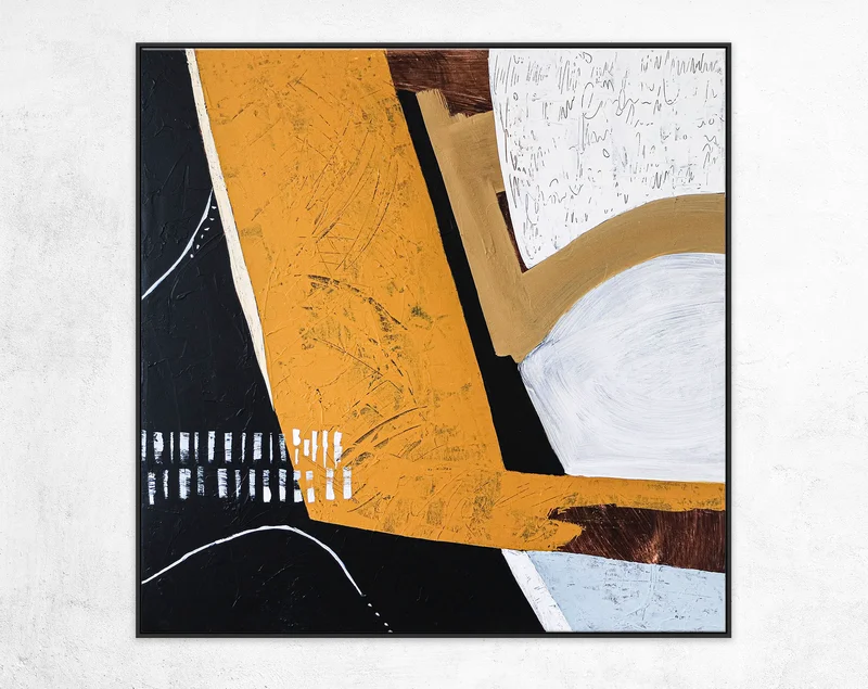 Romantic Anguish Embodied in Large Modern Abstract Original Acrylic Painting, Minimal & Peaceful Canvas Wall Art | Gorki
