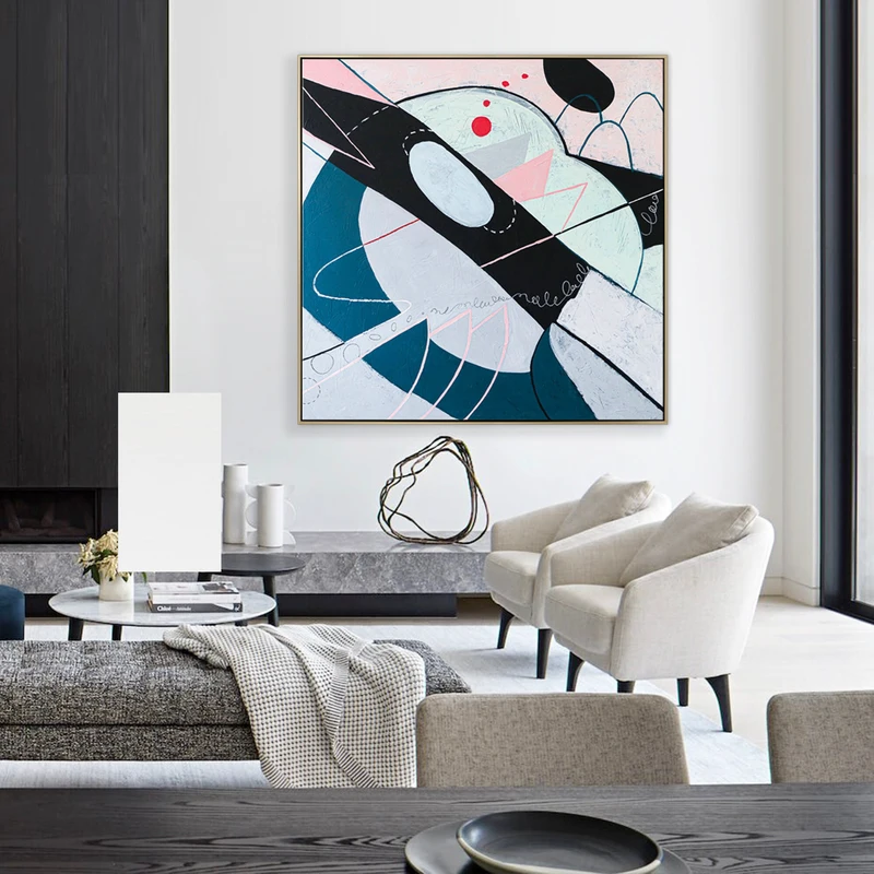 Abstract Original Acrylic Painting with Study of Disorder and Expanding Horizons, Large Modern Canvas Wall Art | Entropy