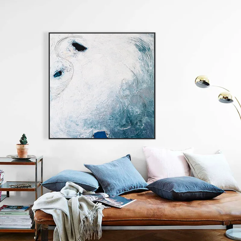 Minimalist Modern Abstract Original Acrylic Painting, Large Canvas Wall Art of Lunar Beauty | A little piece of moon