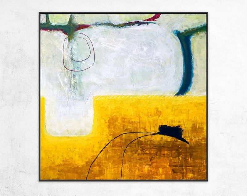 Surreal Voyage with Large Modern Abstract Original Painting, Colorful of Lines and Planes in Acrylic Canvas Wall Art | The fourth