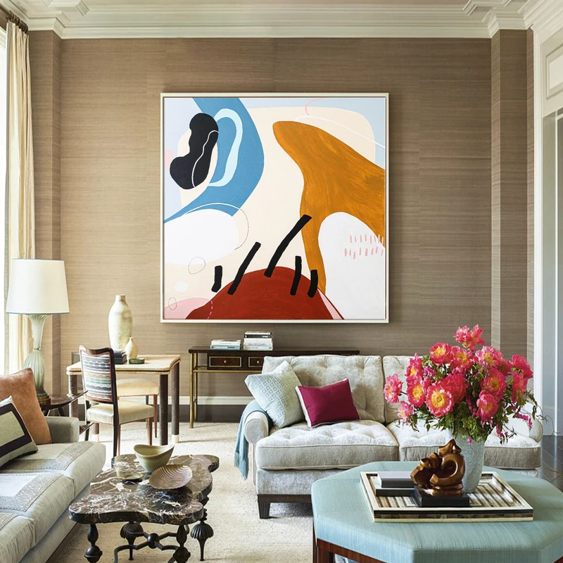 Embodying the Melody in Large Modern Abstract Original Acrylic Painting, Contemporary Canvas Wall Art | Kaya