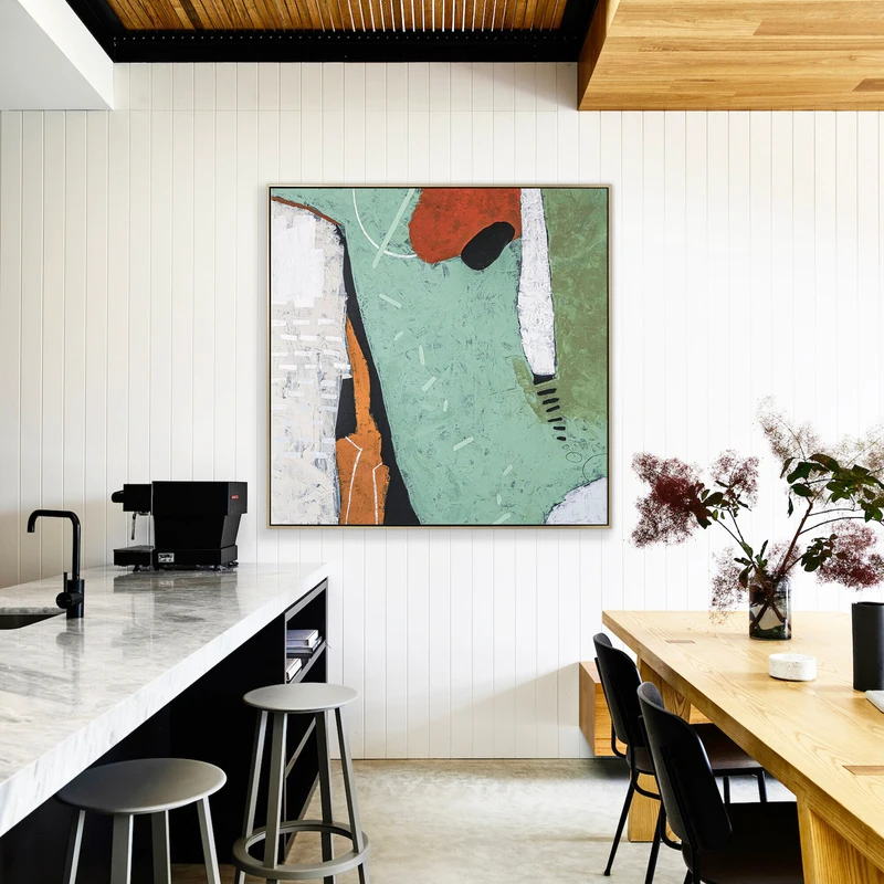 Bold Composition in Abstract Original Acrylic Painting, Exploration in Expressionist Large Modern Canvas Wall Art | Somnus