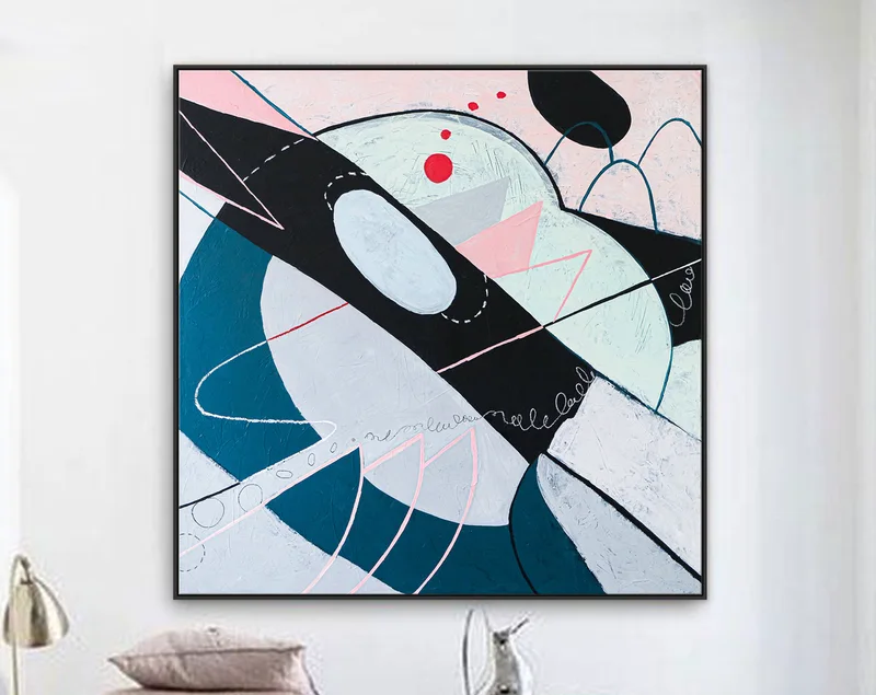 Abstract Original Acrylic Painting with Study of Disorder and Expanding Horizons, Large Modern Canvas Wall Art | Entropy