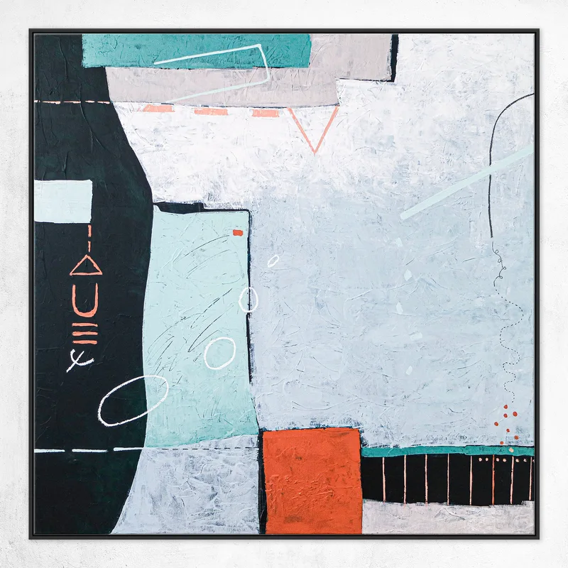 Contemplation on Existence Large Abstract Original Acrylic Painting, Minimalistic Contemporary Modern Canvas Wall Art | Cogito