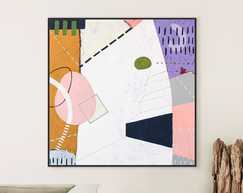Large Original Abstract painting in Bridging the Gap Between Space and Design, Contemporary Modern Geometric Abstract Painting | Spatium